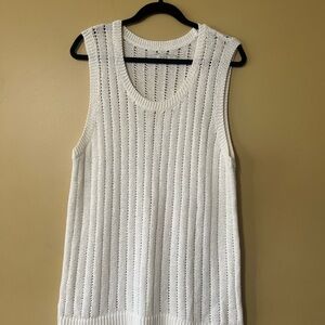 LOFT White Sleeveless Sweater